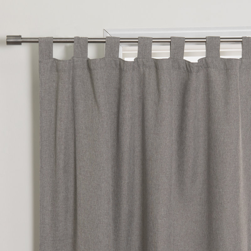 Lewandowski Linen Room Darkening Single Curtain Panel, Gray, 52" W x 84" L