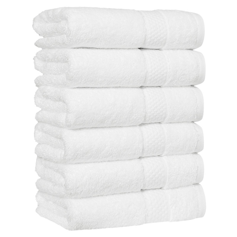 STARLIGHT 100% Turkish Cotton Terry Hand Towels, White