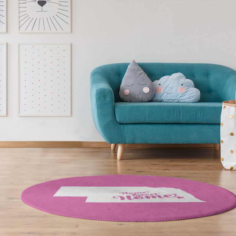 Tapis en poly-chenille lincoln à la maison, Rond 5 pi
