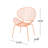 Modern Outdoor Metal Shell Chairs ( Of 2), Orange, 24.99"w X 25.22"d 34.04"h 2 Chairs, 34.04"h, Minimalist