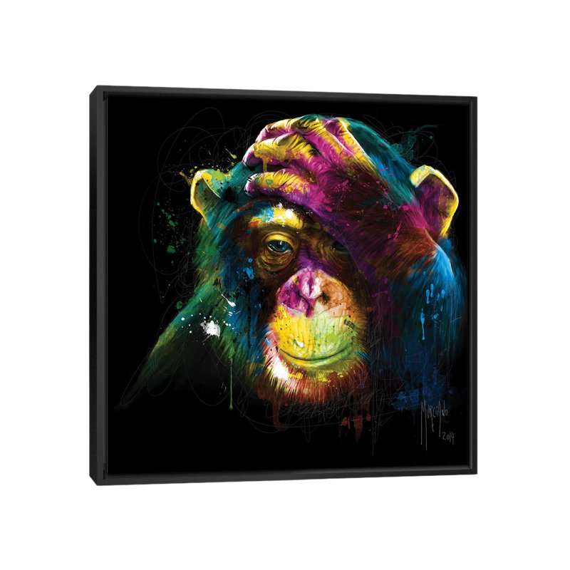 " Darwin's Preoccupations " by Patrice Murciano, No Mat, 37" H x 37" W x 1.5" D, Black Framed