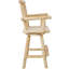 Tabouret de bar rustique, chaise en bois avec accoudoirs pour salle à manger, restaurant, pub-413285679