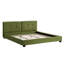 Bed Frame, Upholstered Platform Bed With Curved Tufted Headboard