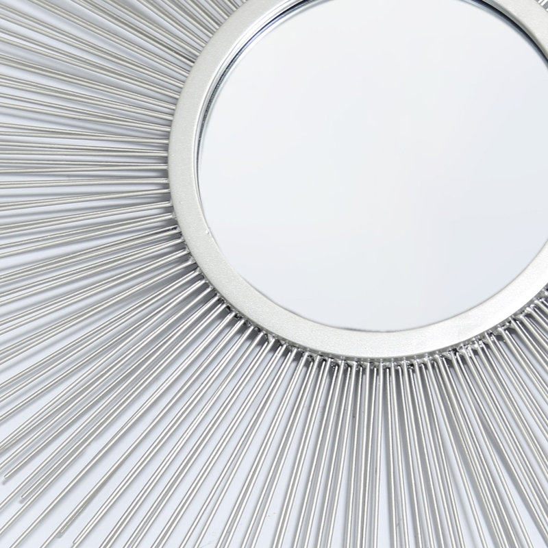 Ellefson Metal Flat Wall Mirror, 71.8cm H x 71.8cm W x 1.9cm D