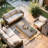 42" Propane Gas Fire Pit Table 50,000 Btu Featuring Hollowed Out Sunflower Patterns And Golden Light