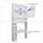 Over the Toilet Storage Cabinet with 2 Barn Door & Toilet Paper Holder Stand, Shelf Adjustable, White