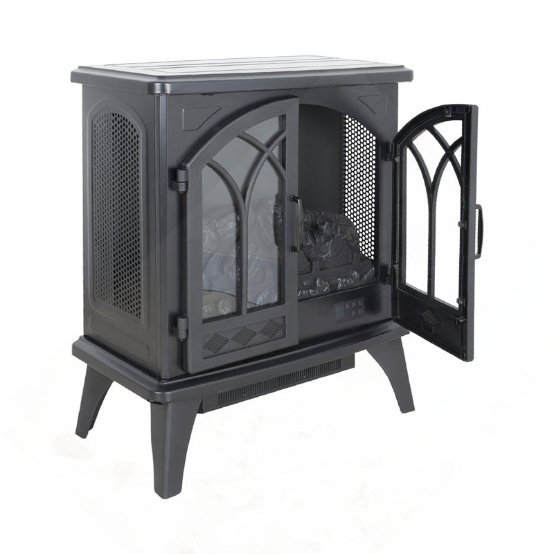 24 Inch 3D  Flame Electric Infrared Quartz Fireplace Stove With Remote Control