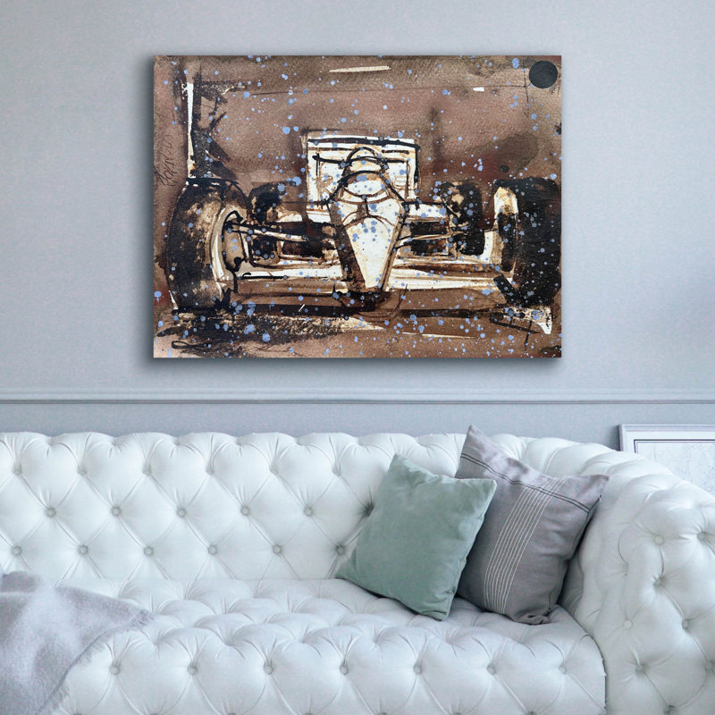  «Brown Racecar» par Erin McGee Ferrell, art mural sur toile, 54 po x 40 po
