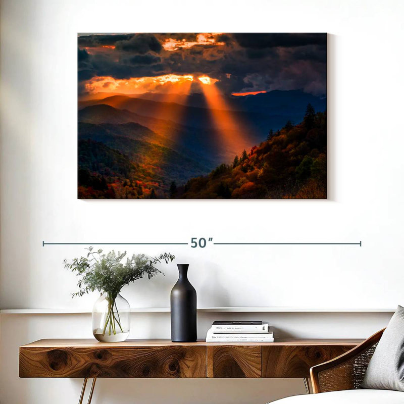 Alvord Sunrise At Smoky Mountain, H 26 po x l 39 po