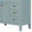 Meuble-lavabo vert 36 po avec lavabo, structure solide et panneau de fibres à densité moyenne, conception autoportante moderne-2117751872-2117751873