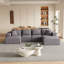 Ensemble de canapé modulaire rembourré en chenille Modern, canapé modulaire en forme de L avec 6 coussins pour un agencement flexible-1218172504