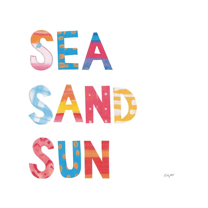 Sea Sand Sun IV by Courtney Prahl - Print on Canvas, Wrapped Canvas, 93.98cm H x 93.98cm W x 3.81cm D