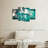 Abstract Abstract Teal On Canvas 4 Pieces Set-92787990