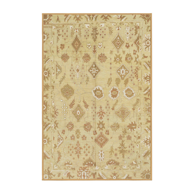 Tapis décoratif multicolore à motif abstrait, Rectangle 5 pi x 7 pi
