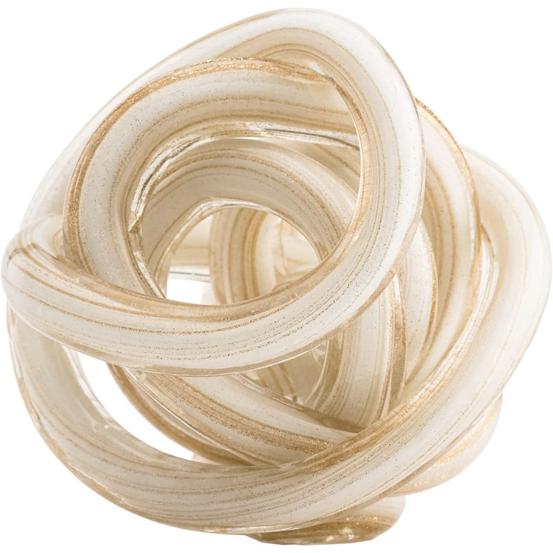 Boule décorative Kaly Orbit, H 3 po x l 3 po x P 3 po, Or, blanc métallisé