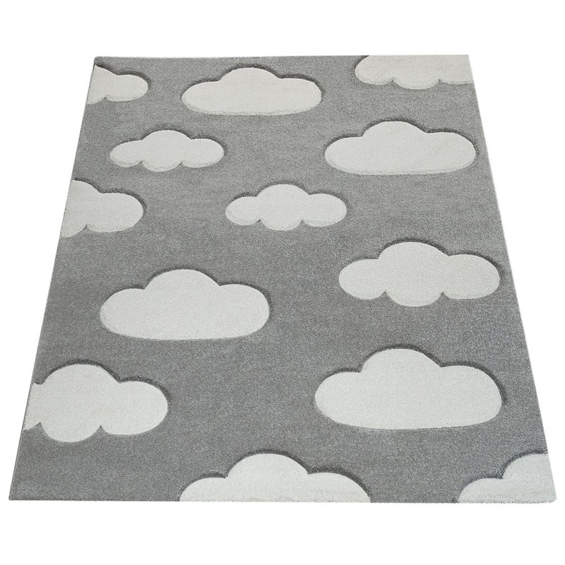 Aleria Grey Rug, Rectangle 120 x 170cm