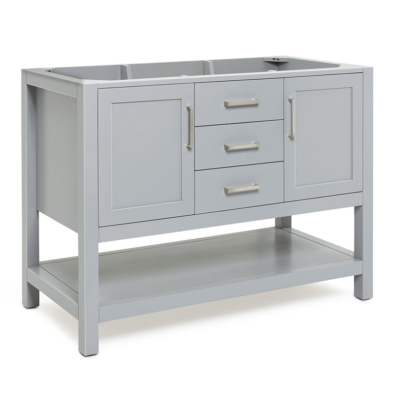 Bayhill 48'' W Single Bathroom Vanity Base, Gray