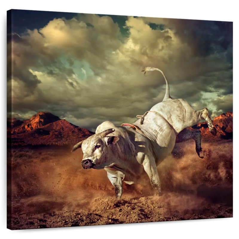 Crowle Bucking Bull, 36" H x 36" W