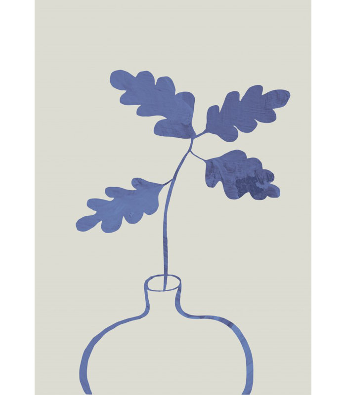 Oak Plant, Blue, 76.2 cm H x 50.8 cm W