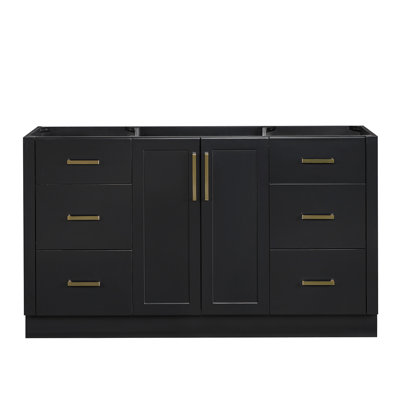   Loren 60 Inch Single Sink Base Cabinet in Black