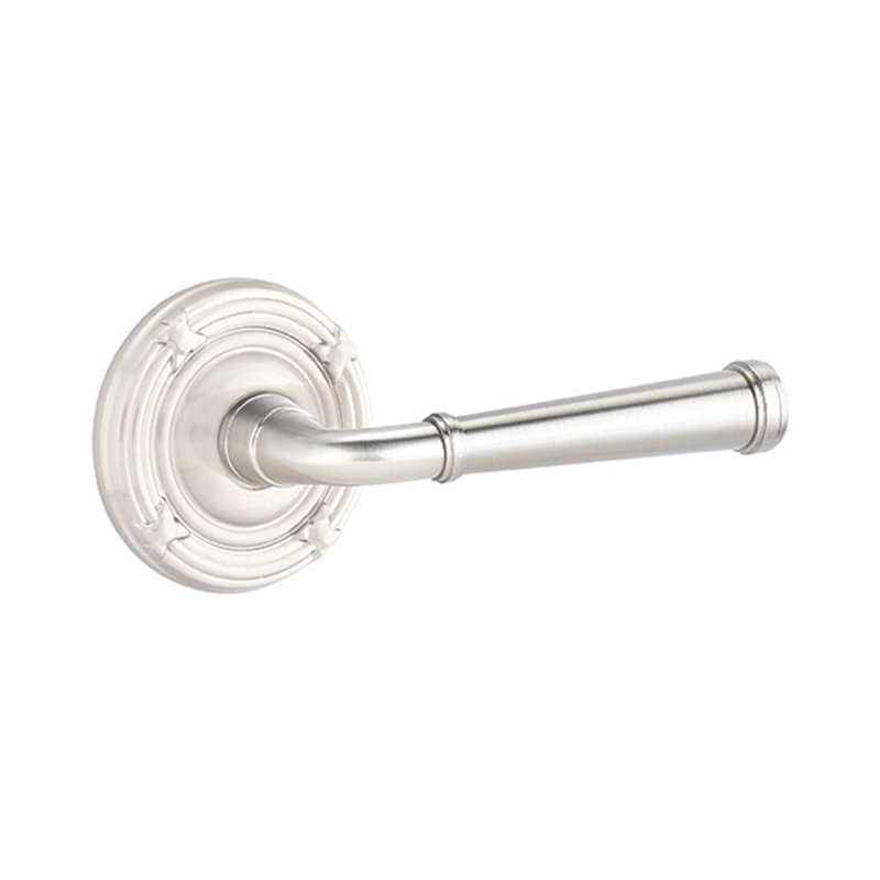 Poignée de porte avec rosette Merrimack, Gauche, Nickel satiné