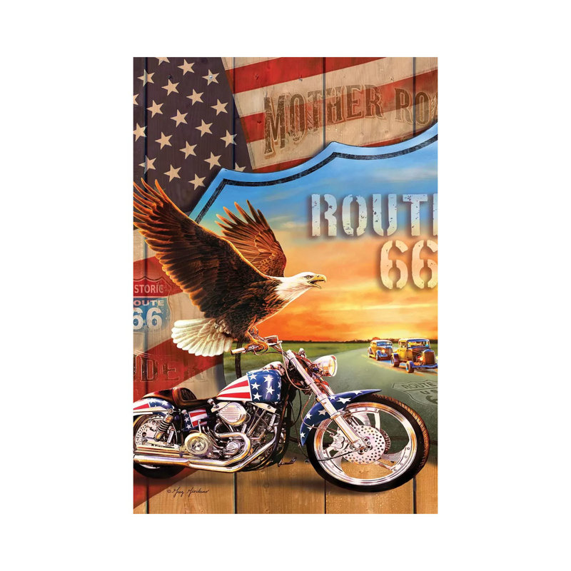 Patriotic Eagle - Wrapped Canvas Print, 66.04 cm H x 45.72 cm W x 1.91 cm D