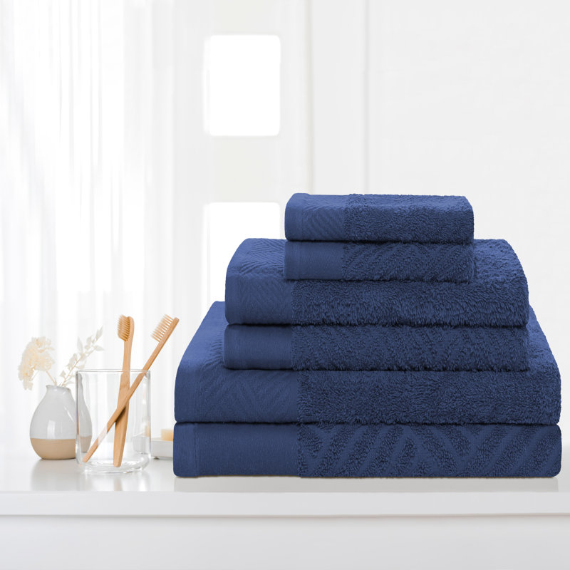 Ensemble de serviettes en coton, Bleu royal