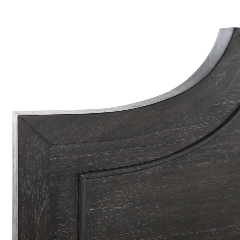 Alexandra Bed - Dark, King, Cerused Forest Black/Stained Gold
