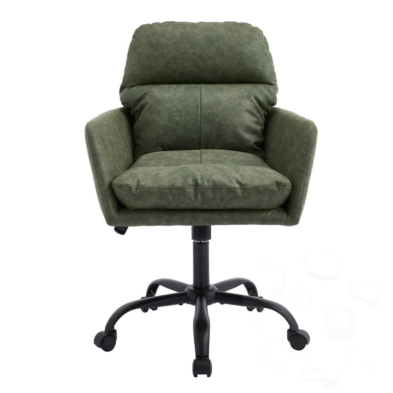 Chaise de bureau à hauteur ajustable, Green, Noir