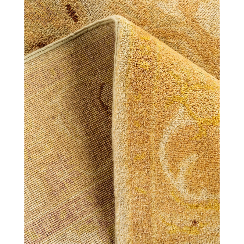Yashvi, tapis unique noué à la main ivoire