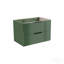 Meuble-lavabo 30 po avec lavabo en céramique - Meuble-lavabo flottant mural vert avec tiroirs, moderne