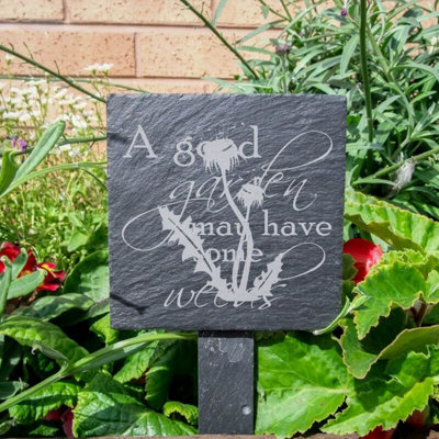 Penitas Stone Plants & Flowers Garden Sign
