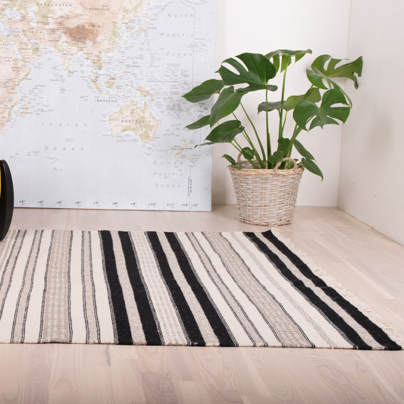 Caldina Striped Hand Woven Area Rug, Rectangle 160 x 230cm