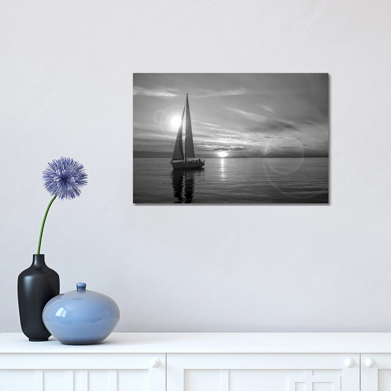 Sailboat - Print on Canvas, 30.48 cm H x 45.72 cm W, No Frame