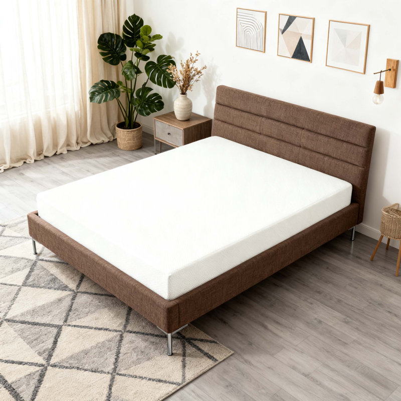 6 matelas en mousse à mémoire de forme avec thé vert, 6", Lit simple