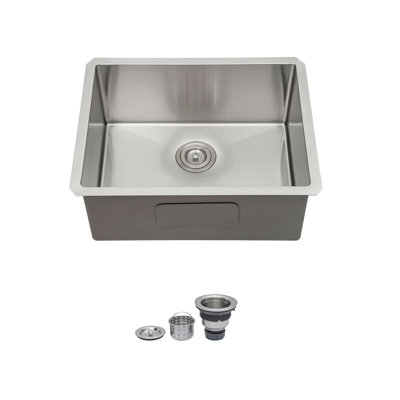 Undermount Sink - Undermount Stainless Steel Kitchen Sink 16 Gauge 9 Inch Deep Single Bowl Kitchen Sink Basin, Includes Drain Assembly (No Additional Accessories)