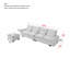 Repose-pieds de canapé modulaire en L 114,5 po-619208687
