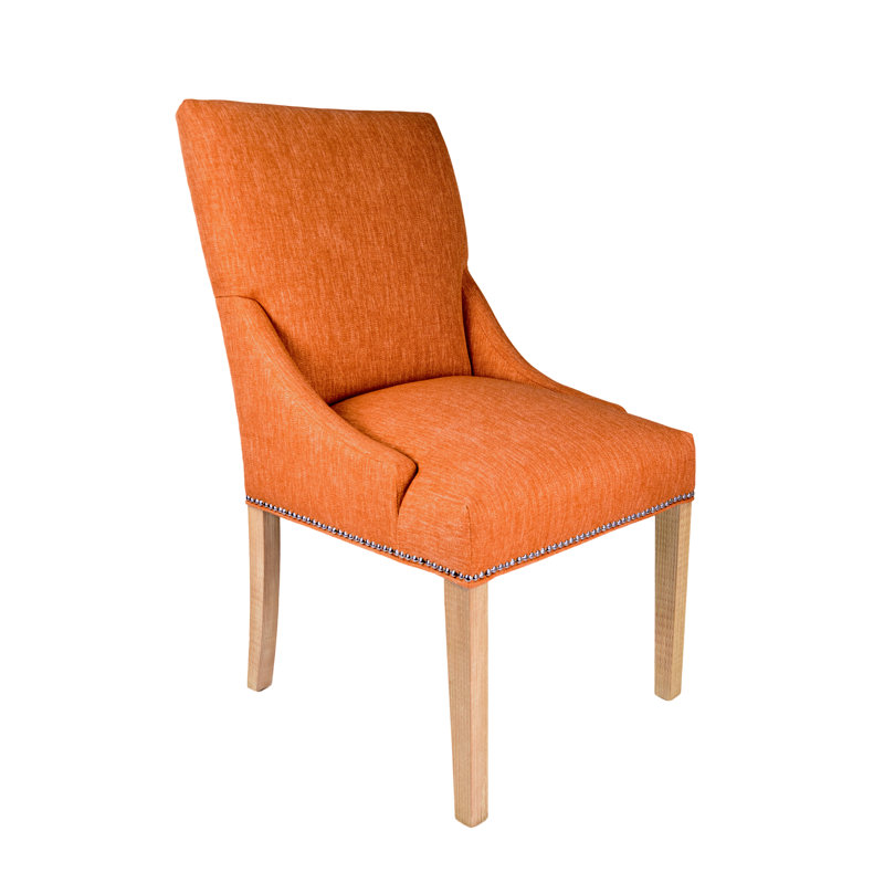 Anaisia 19'' H Upholstered Parsons Chair, Natural, Denim