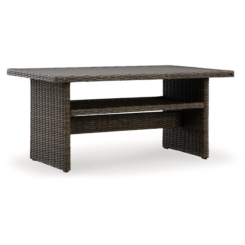 Chaudhary Rectangular Outdoor Side Table , 35.5 " W 59 " D