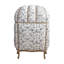 Chaise ballon rembourrée en coton et lin à motif floral