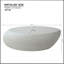 Table basse 43,31 po elliptique en fibre de verre pour salon Vintage