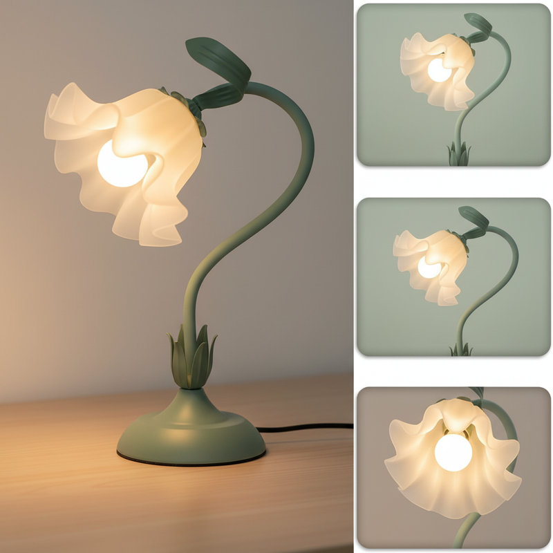 Lampes de table vertes rétro avec abat-jour en acrylique et douille E26 (ampoule non incluse); convient aux chambres à coucher, aux bureaux et aux bureaux