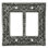 GLENDALE DOUBLE GFI SWITCH COVER; IN ANTIQUE NICKEL