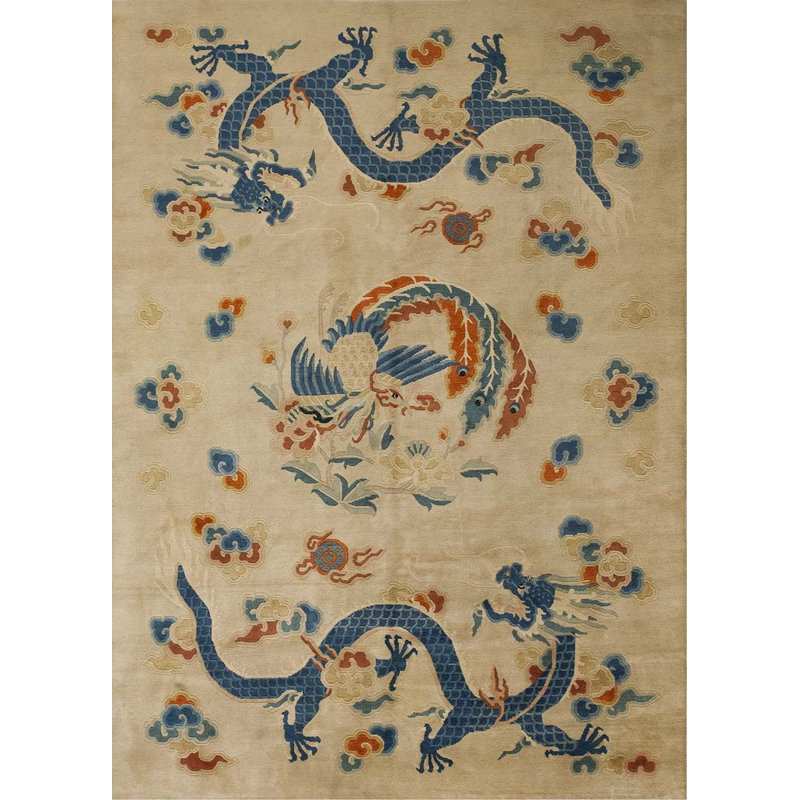 Hand Knotted Wool Floral Area Rug