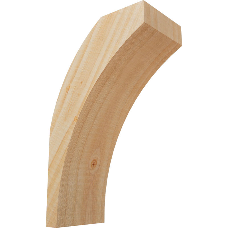 Thorton Knee Brace, 3 1/2"W Douglas Fir (Smooth), 6-in. D x 10-in. H