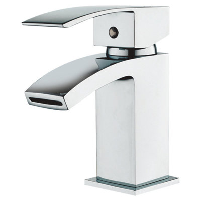Chrome Mini Basin Mixer Tap Single Lever Handle (Cloakroom Size) ORION