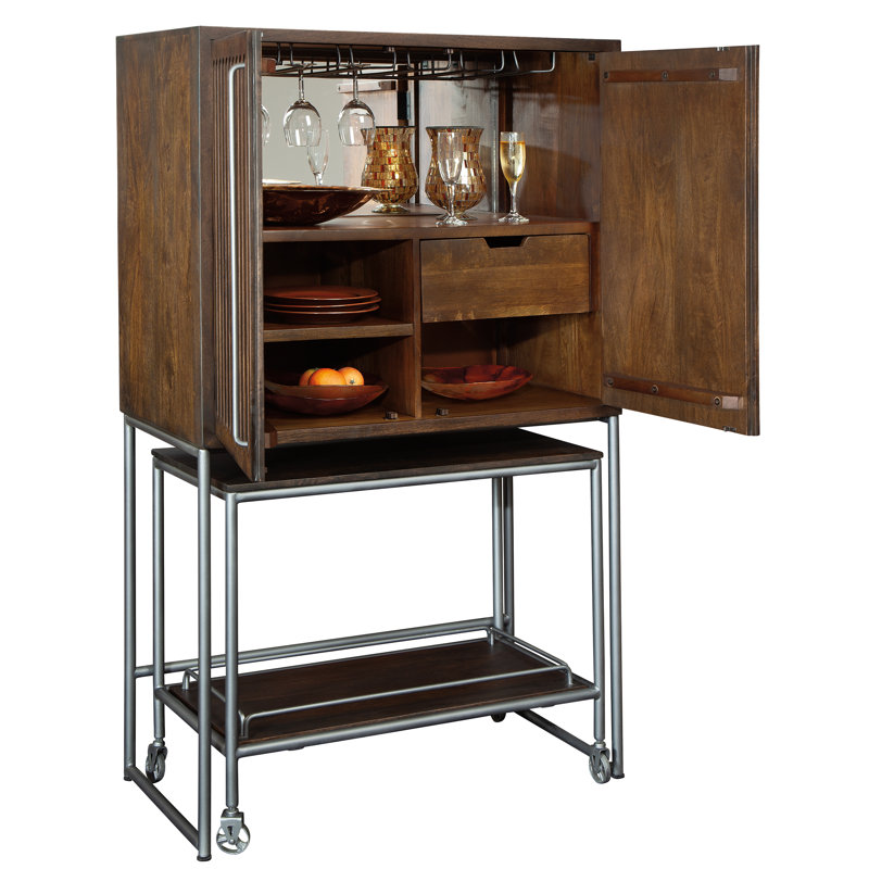 97cm Solid Wood Bar Cabinet
