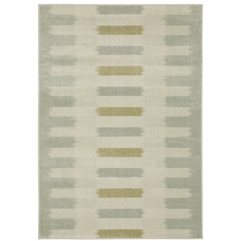 Aizlee Striped Indoor Rug, Rectangle 3'3" x 5'