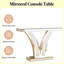 Table de vestibule en forme de V, table d'appoint en miroir, console