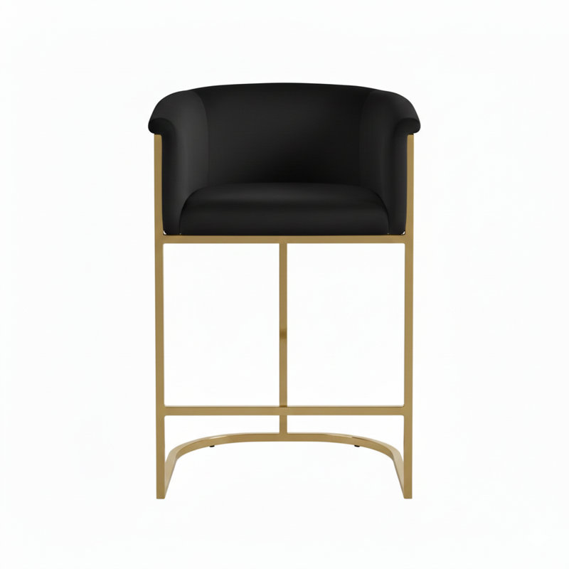 Tabouret de bar Leota, Noir